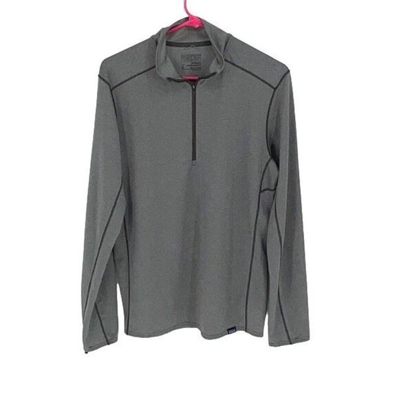 Patagonia Mens 1/2 Zip Pullover Asia Fit Capilene Midweight Baselayer T-Shirt Gr - Picture 1 of 9